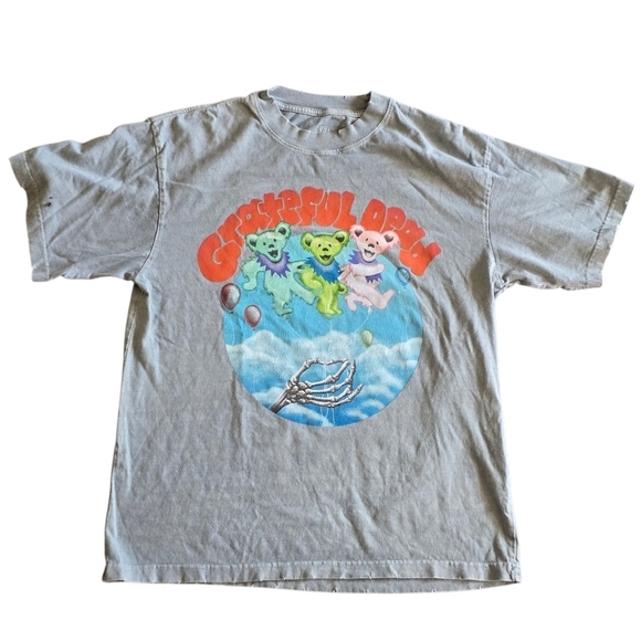 Grateful Dead Tops - Grateful Dead Dancing Bear Oversized T-Shirt Distressed Unisex M